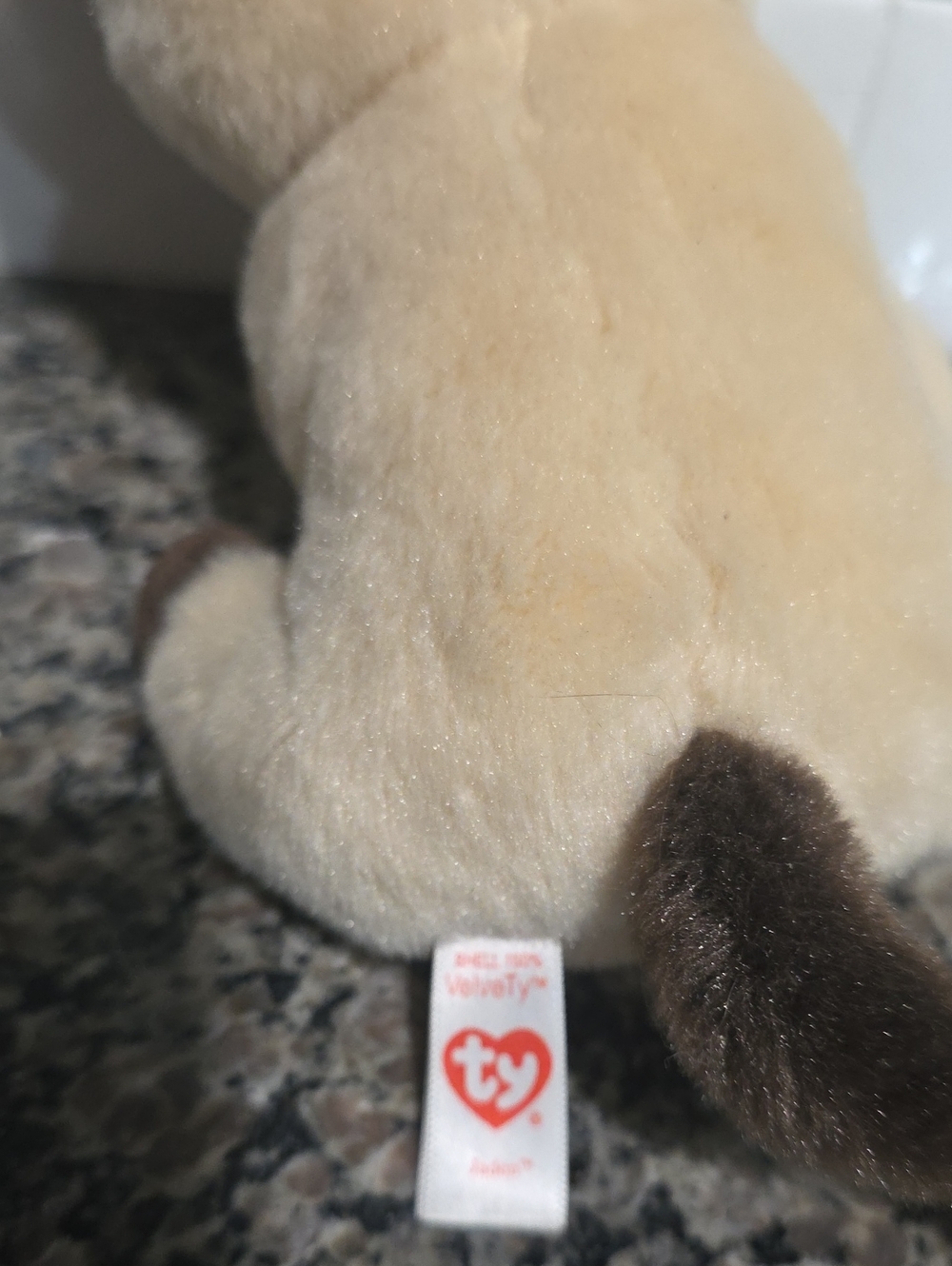 Ty Beanie Babies Jaden Siamese Kitten - Cream and Brown - Picture 3 of 5